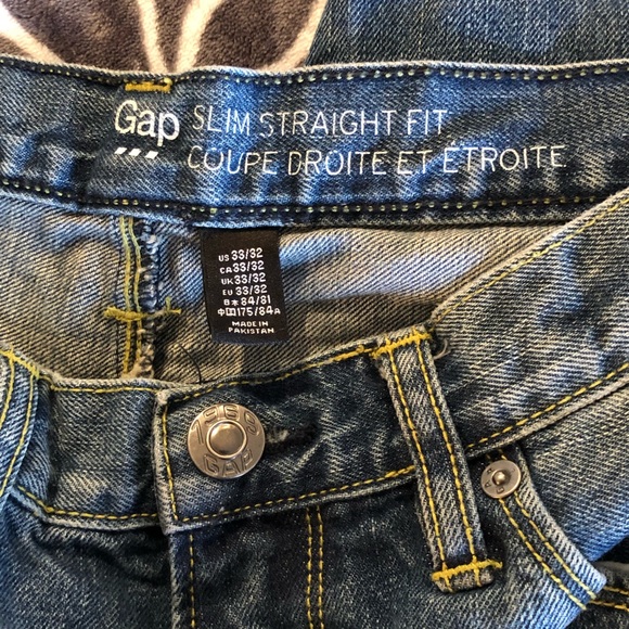 GAP MEN’S SLIM STRAIGHT FIT JEANS | 33x32 - Picture 3 of 3